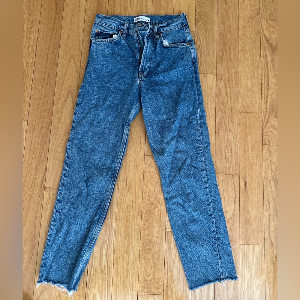 Zara Blue Straight Leg Jeans